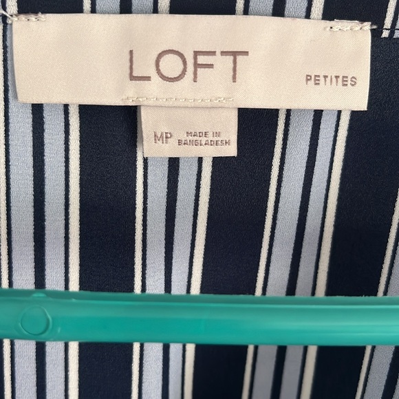 Loft blouse blue and light blue strip size MP - Picture 4 of 5